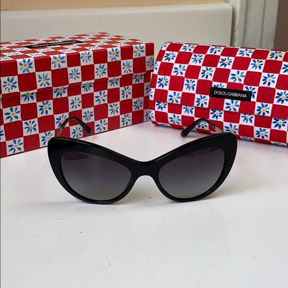 dolce and gabbana red cat eye glasses